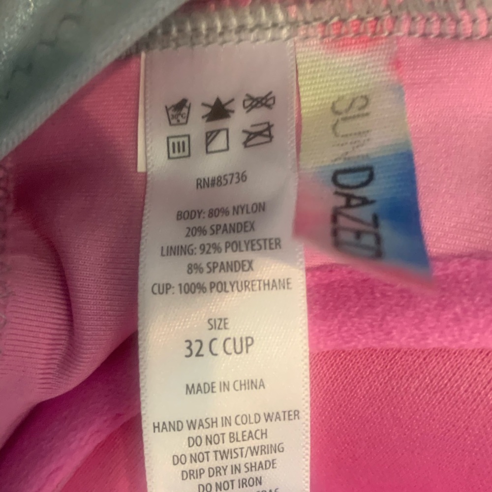 NWT SunDazed Nixie Silver Metallic Bikini Top Bra Sized 32C 32D or 34C Halter - Picture 5 of 8